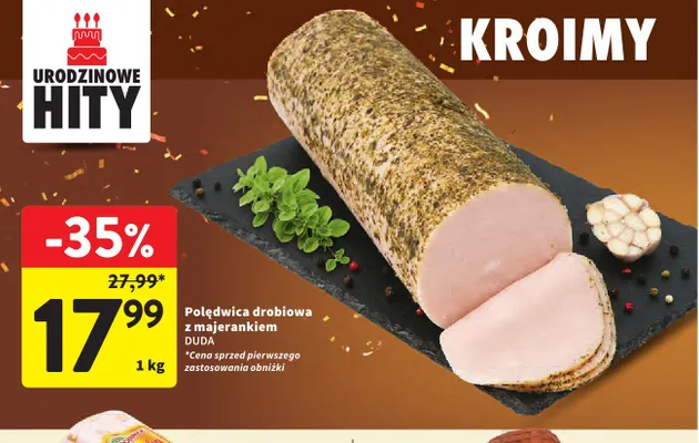 Polędwica drobiowa z majerankiem Duda promocja w Intermarche