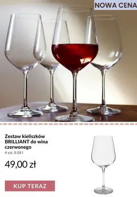 Zestaw kieliszków Brilliant do wina czerwonego 4 szt. 0,58 l promocja w Homla
