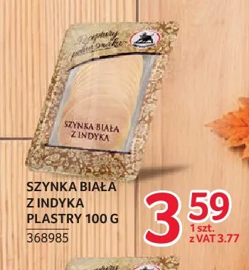 Szynka biała z indyka plastry ZMB Białystok promocja w Selgros