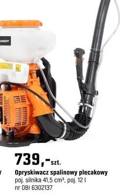 Opryskiwacz spalinowy plecakowy promocja w OBI