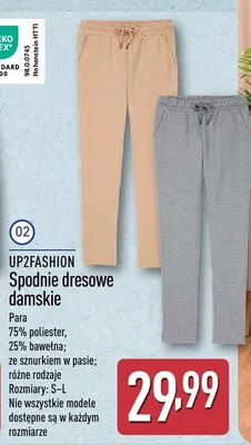 Spodnie dresowe damskie promocja w Aldi