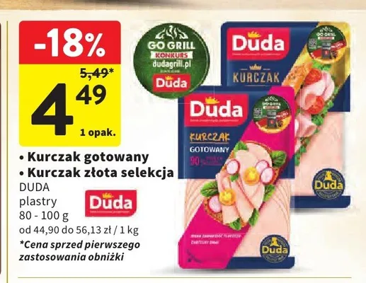 Kurczak złota selekcja plastry Duda promocja w Intermarche