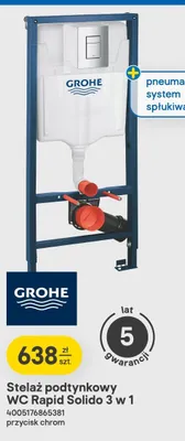 Stelaż podtynkowy WC Grohe Rapid Solido 3 w 1 promocja w Castorama