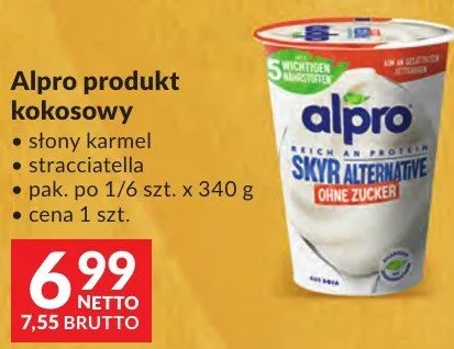 Jogurt Alpro produkt kokosowy słony karmel promocja w Makro