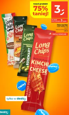 Chipsy Long Chips Rosemary promocja w Dealz