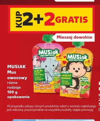 Mus owocowy jabłko banan Musiak promocja w Kaufland