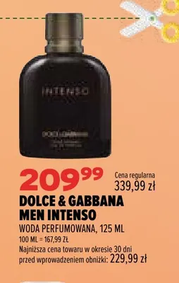 Woda perfumowana Dolce & Gabbana Men Intenso promocja w Drogerie Natura