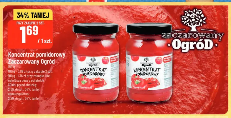Koncentrat pomidorowy Zaczarowany Ogród promocja w POLOmarket