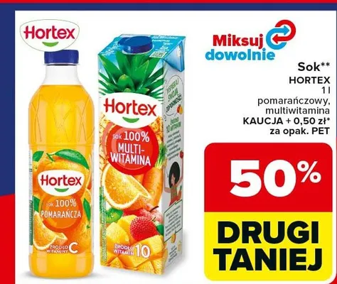 Sok pomarańczowy multiwitamina promocja w Carrefour