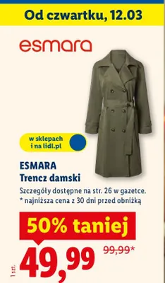 Trencz damski promocja w Lidl