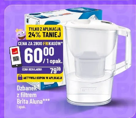 Dzbanek z filtrem Brita Aluna promocja w POLOmarket