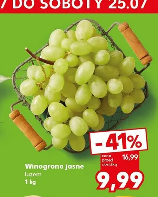 Winogrona jasne luzem promocja w Kaufland