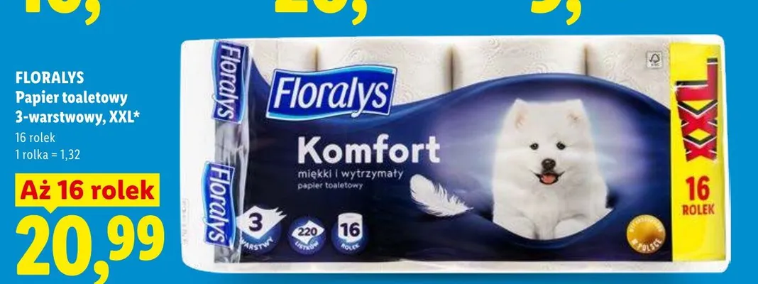 Papier toaletowy 3-warstwowy, XXL promocja w Lidl