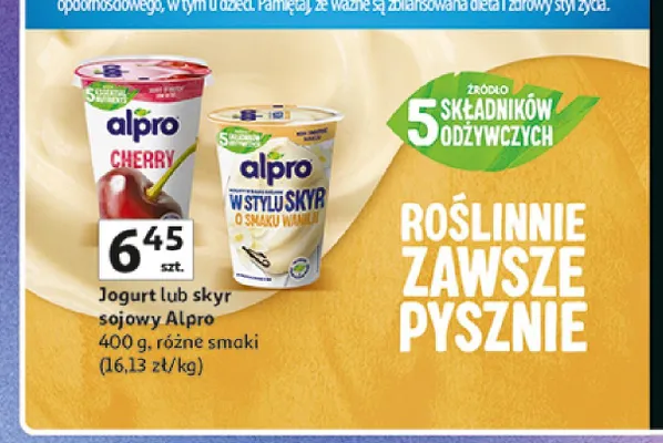 Skyr sojowy Alpro promocja w Auchan