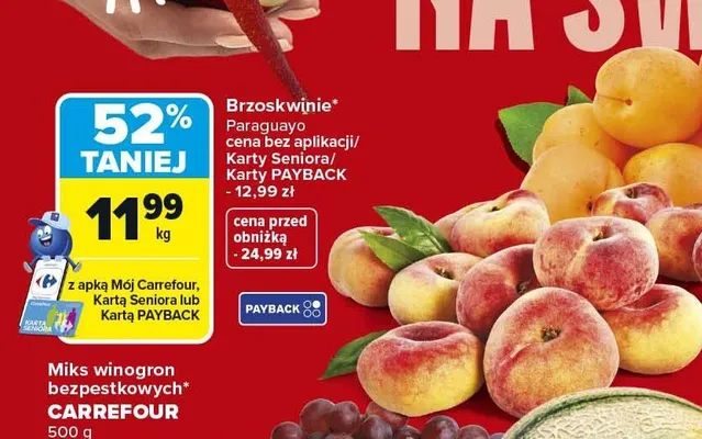 Brzoskwinie Paraguayo promocja w Carrefour