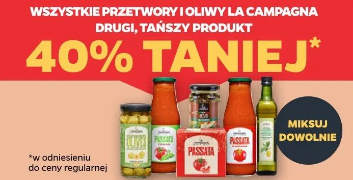 Wszystkie przetwory i oliwy DRUGA -40% promocja w Netto