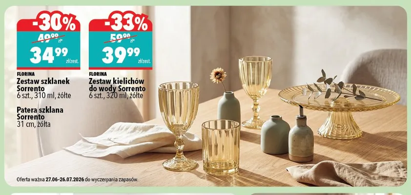Zestaw szklanek Florina Sorrento 6-pak 310 ml promocja w Biedronka Home