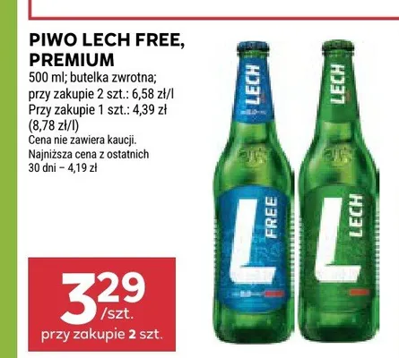 Piwo Lech Premium promocja w Stokrotka