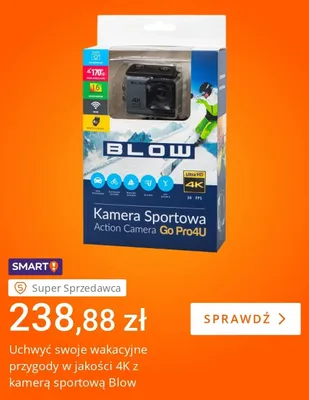 Kamera sportowa Blow Go Pro4U promocja w Allegro