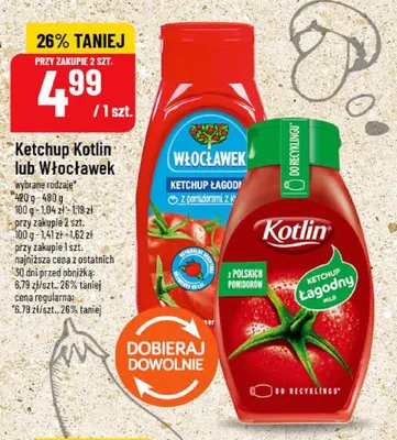 Ketchup łagodny Kotlin promocja w POLOmarket