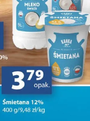 Śmietana Kanka 12% promocja w Delikatesy Centrum