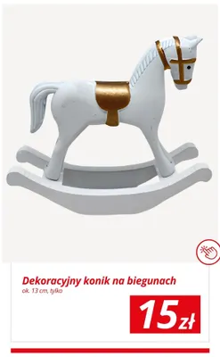 Dekoracyjny konik na biegunach ok. 13 cm promocja w KiK
