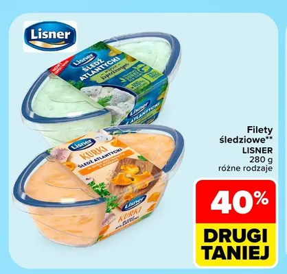 Filety śledziowe Lisner w sosie koperkowym promocja w Carrefour