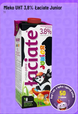 Mleko UHT 3,8% Łaciate Junior promocja w POLOmarket