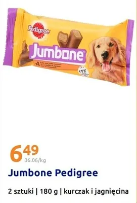 Smakołyk dla psa Jumbone Pedigree 2 sztuki 180 g kurczak i jagnięcina promocja w Action