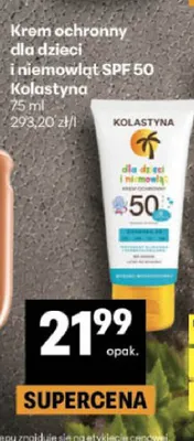 Krem ochronny dla dzieci i niemowląt SPF 50 Kolastyna promocja w Delikatesy Centrum