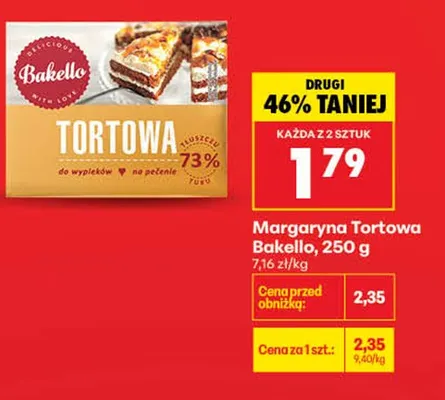 Margaryna Tortowa Bakello promocja w Biedronka