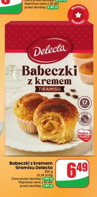 Babeczki z kremem tiramisu Delecta promocja w Dino