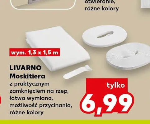 Moskitiera z praktycznym zamknięciem na rzep Livarno promocja w Kaufland