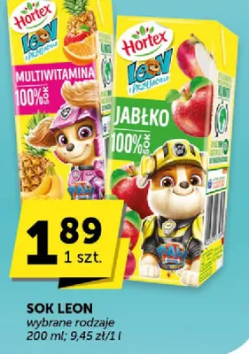 Sok Leon Hortex jabłko promocja w ABC