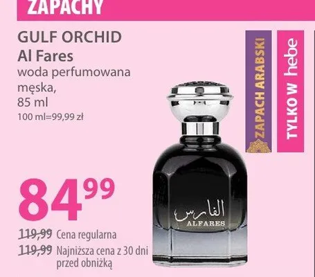 Woda perfumowana męska Al Fares promocja w Hebe