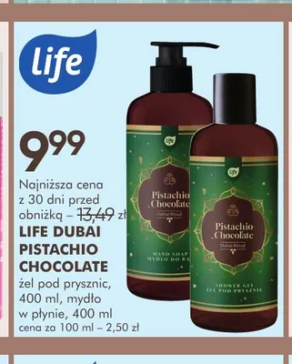 Żel pod prysznic Life Dubai Pistachio Chocolate promocja w Super-Pharm