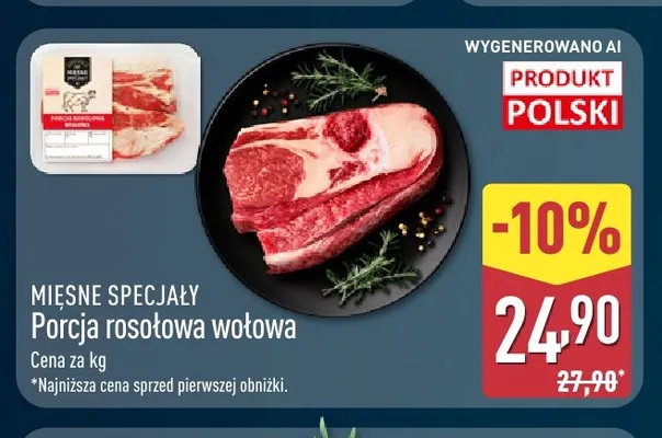 Porcja rosołowa wołowa Mięsne Specjały promocja w Aldi