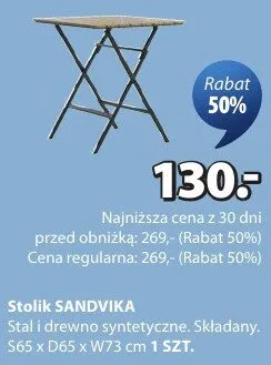 Stolik Sandvika promocja w Jysk