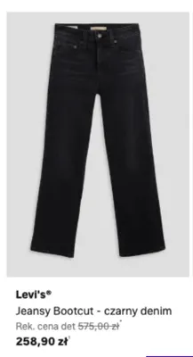 Jeansy Bootcut Levi's czarny denim promocja w Lounge by Zalando