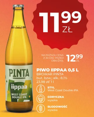 Piwo Pinta Iippaa West Coast Double IPA promocja w Duży Ben