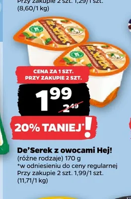 De'Serek z owocami Hej! promocja w Netto