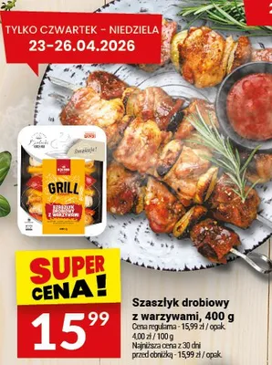 Szaszłyk drobiowy z warzywami promocja w Twój Market