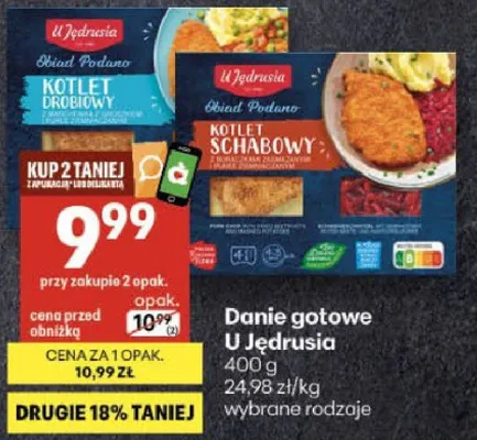 Kotlet drobiowy/schabowy promocja w Delikatesy Centrum