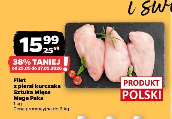 Filet z piersi kurczaka Sztuka Mięsa Mega Paka promocja w Netto