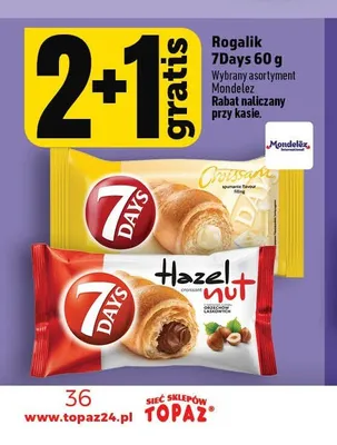 Rogalik z nadzieniem o smaku szampana 7Days promocja w TOPAZ