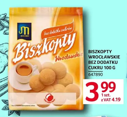 Biszkopty Wrocławskie bez dodatku cukru Mamut promocja w Selgros