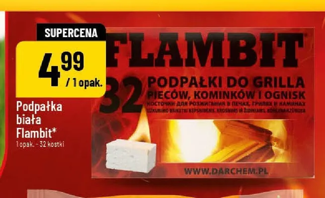Podpałka biała Flambit promocja w POLOmarket