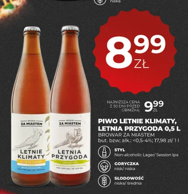 Piwo Letnie Klimaty Letnia Przygoda promocja w Duży Ben