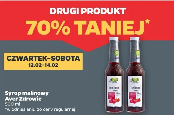 Syrop malinowy promocja w Netto