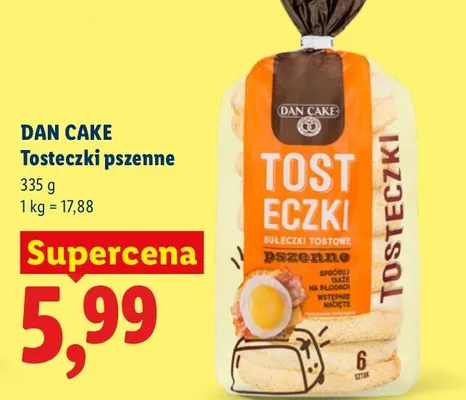 Tosteczki pszenne Dan Cake promocja w Lidl